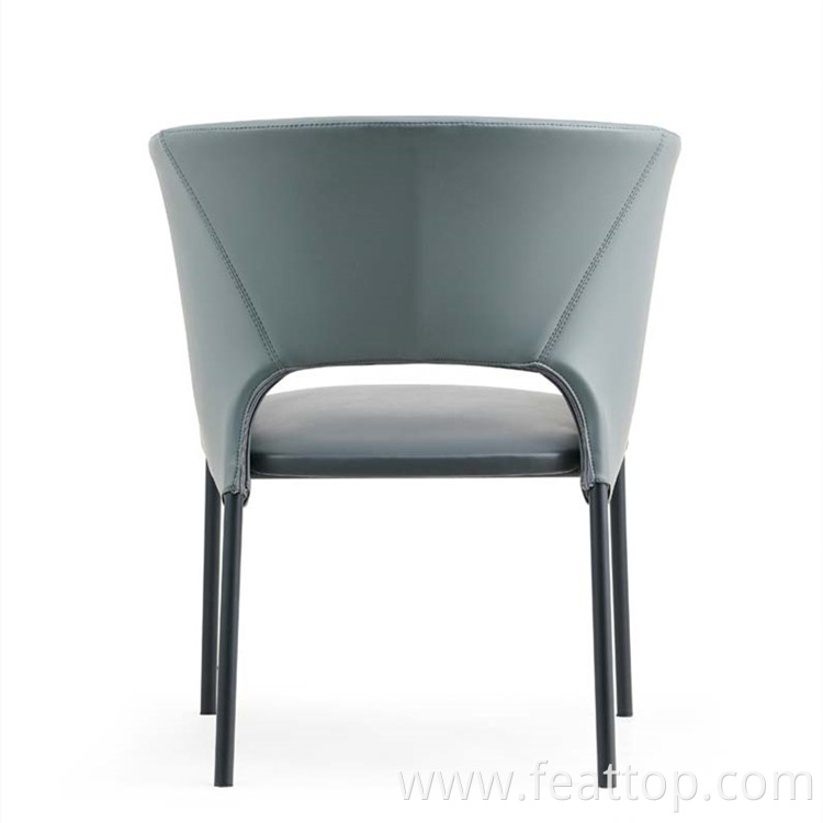 Hot Sales Company Office Lounge Chair With Iron Legs Soft Leather Lounge Chair